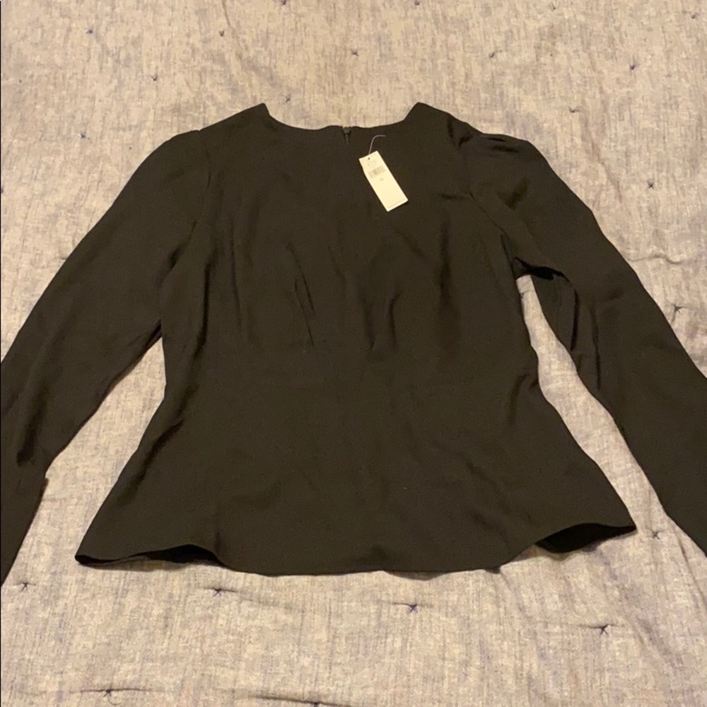 Black Peplum Shirt